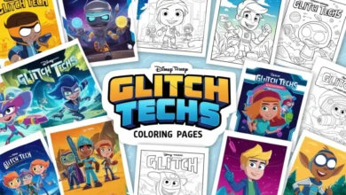 Glitch Tech Coloring Pages de Mich Wiliams