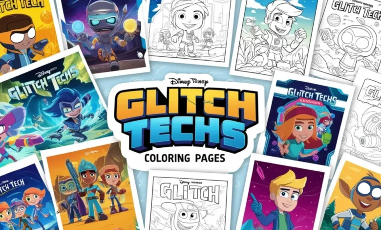 Glitch Tech Coloring Pages de Mich Wiliams
