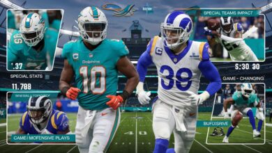 Miami Dolphins vs Los Angeles Rams Match Player Stats